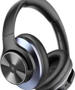 A10 Bluetooth kulak üstü kulaklık, hibrit aktif gürültü önleme özellikli [62 saate kadar] kablosuz kulaklık, Hi-Res ses, derin bas, seyahat için mikrofon, ev, ofis için (siyah)