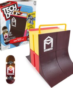 DECK Mini Finger Skate Başlangıç ​​Seti X-Connect SK8MAFIA Green Wall Skatepark ve 1 Finger Skateboard