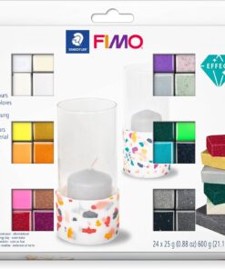 8013 C24-1ST Oven Hardening Modelling Clay, Multicoloured, 24 Half Blocks