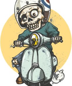 Aksesuar Kuru Kafa Kurukafa Sticker Vespa 14 x 10 cm