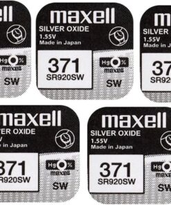 x Maxell 371 SR920SW gümüş oksit 0 Mercury saat pilleri, 5 adet