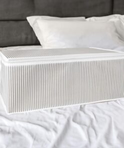 Kapısı Baza Altı Düzenleyici Kumaş Hurç (50 x 30 x 20) (3 Adet Gri)