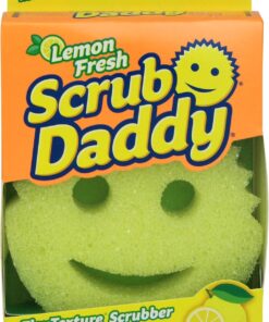 Daddy Limon tazeliği Smiley sünger, temizlik süngeri, doku değişimi, çizilmez bulaşık süngeri, mutfak, kokusuz, bulaşık makinesinde yıkanabilir (limon kokulu)
