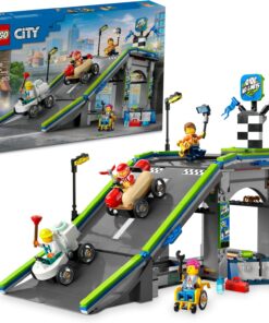City Senin Kuralların: Yarış Arabası Rampa Parçası 60460-6 Yaş ve Üzeri Çocuklar için Sürücü Minifigürü İçeren Yaratıcı Oyuncak Yapım Seti, Doğum Günü Hediyesi (436 Parça)