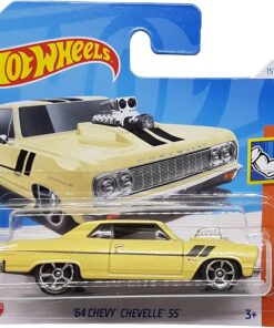 Wheels - ´64 Chevy Chevelle SS - Muscle Mania 2/5 - HTD79 - Short Card - GM Chevrolet - sarı metalik - Mattel 2024 – 1:64