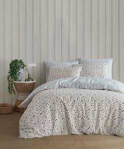| Mix & Match | Mosaic |%100 Pamuklu Tek Kişilik Nevresim Seti Petrol Yeşili