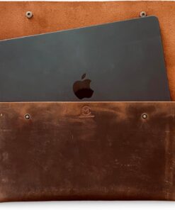 Kılıfı, Deri MacBook Çantası, MacBook Air Kılıfı 13 inç, MacBook Pro Kılıfı 14 inç (taba)