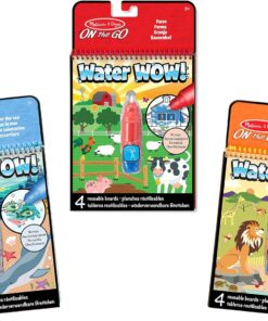 & Doug Water Wow 3’lü Set Çiftlik, Safari ve Deniz Altında suyla renklenen boyama seti, aktivite seti, seyahat, 3+ yaş, erkek veya kız çocuklar için hediye, çok renkli, 45003