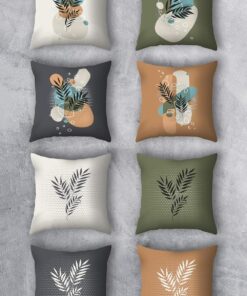 Çift Tarafı Baskılı 43x43 Kırlent Kılıfı 8'li Set Kombini
