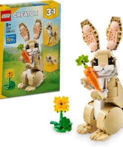 Creator 3’ü 1 Arada Sevimli Tavşan 31162-8 Yaş ve Üzeri Çocuklar için Lama ve Fok Figürüne Dönüşebilen Yaratıcı Oyuncak Yapım Seti, Doğum Günü Hediyesi (326 Parça)