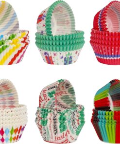 Desenli Cupcake Kalıbı, 100 Adet Renkli Desenli Cupcake Muffin Kalıbı Kağıdı