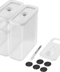 Fresh & Save Cube seti, boyut M, 5 parçalı saklama seti, 2 x küp saklama kutusu M, ölçü kaşığı, NFC etiketleri dahil
