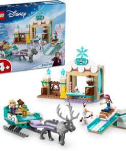 ǀ Disney Frozen Anna’nın Kızak Macerası 43256-4 Yaş ve Üzeri Prenses Seven Çocuklar için Yaratıcı Oyuncak Yapım Seti, Doğum Günü Hediyesi (192 Parça)