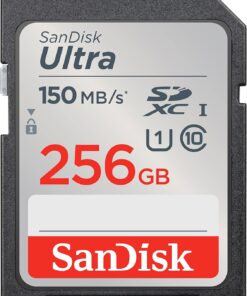256 GB Ultra SDXC bellek kartı, 150 MB/s'ye kadar, A1 uygulama performansı, UHS-I, Class 10, U1