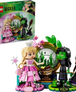 Wicked Elphaba ve Glinda Figürleri 75682-10 Yaş ve Üzeri Çocuklar için Fantastik Oyuncak Yapım Seti (558 Parça)