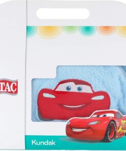 Disney Cars Lisanslı Karakter Baskılı %100 Pamuk Bebek Kundak, Mavi, 75x75 cm