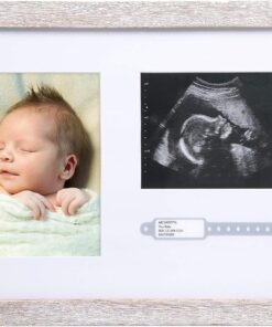 Bileklik Kimlik Fotoğraf ve Sonogram Çerçevesi, Bebek Ultrasonik Fotoğraf Çerçevesi, Rustik