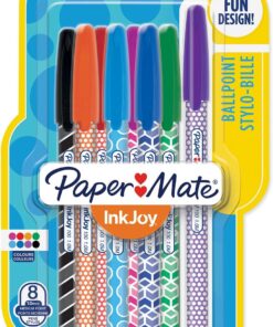 Mate Inkjoy 100 Kapaklı Tükenmez Kalem, M Uç, 8'li Desenli - 1987871