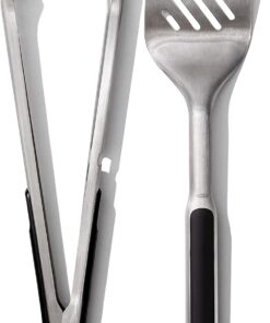 Good Grips Spatula ve Maşa Seti - Bulaşık Makinesinde Yıkanabilir Barbekü Maşası Seti Paslanmaz Çelik Et Spatulalı - 41 cm ve 47,5 cm
