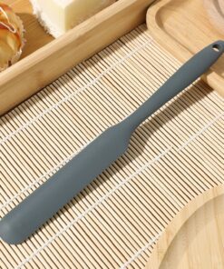 Silikon Tereyağı ve Krema Spatulası, Kek Spatulası, 5 Farklı Renk Seçeneği (Antrasit Gri)