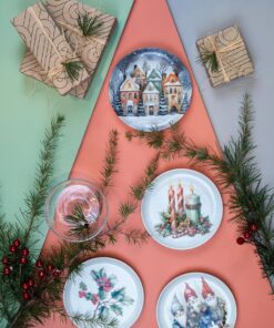 Porselen Festive 4 Parça 15 cm Tabak