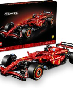 Technic Ferrari SF–24 F1 Araba 42207 – Yetişkinler için 1:8 Ölçekli V6 Motor, Vites Kutusu, Direksiyon ve DRS içeren Koleksiyonluk Yarış Arabası Modeli Yapım Seti, Hediye Fikri (1361 Parça)