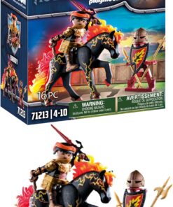 71213 Novelmore Şövalyeleri - Ateş Şövalyesi, Playmobil kalesi, şövalyeler, oyuncak şövalyeler, binici şövalye, orta çağ, zırh, şövalyeler oyun seti 4 yaş ve üzeri çocuklar için