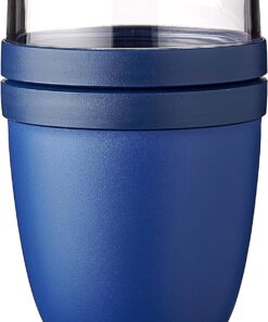 - Ellipse yemek kabı – Pratik müsli kabı, yoğurt bardağı, to go bardağı – derin dondurucu, mikrodalga fırın ve bulaşık makinesi için uygundur – 500 ml – canlı mavi