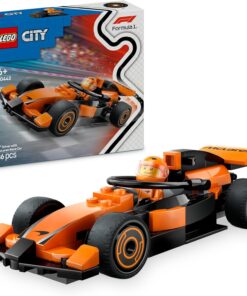City McLaren Yarış Arabalı F1 Sürücüsü 60442-6 Yaş ve Üzeri Çocuklar için Mini Yarış Arabası İçeren Yaratıcı Oyuncak Yapım Seti, Doğum Günü Hediyesi (86 Parça)