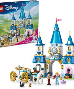 ǀ Disney Princess Sindirella’nın Şatosu ve At Arabası 43275-6 Yaş ve Üzeri Prenses Seven Çocuklar için Yaratıcı Oyuncak Yapım Seti, Doğum Günü Hediyesi (596 Parça)