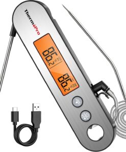 TP610 dijital et termometresi, yemek pişirmek için, şarj edilebilir, anında okunan gıda termometresi, döner LCD ekranlı, su geçirmez pişirme termometresi, ızgara, tütsüleyici, mangal, fırın