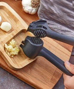 Kitchen Pratik Sert Plastik Siyah Sarımsak Ezici Kırılmaya Dayanıklı Kolay Temizlenebilen Sarımsak Press