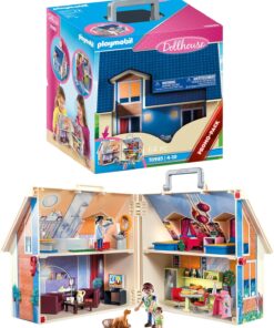 Dollhouse 70985 tutamaklı, katlanabilir bebek evi, 4 yaş ve üzeri çocuklar için oyuncak