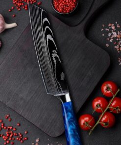 Kiritsuke Şef Bıçağı (Mavi Reçine Saplı)