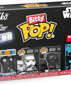 Bitty Pop! Star Wars Darth Vader™, TIE Fighter Pilot™, Stormtrooper™ ve Sürpriz Mini Gizem Figürü – 2,2 cm – Dark Vador Collectionnable, istiflenebilir raf dahil
