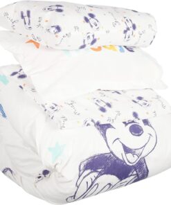 Disney Mickey Mouse Cool Karakter Baskılı%100 Pamuk Nevresim Takımı, Çok Renkli, Bebek (Nevresim: 100x150 cm/Çarşaf:120x180 cm / 2 Adet Standart Yastık Kılıfı: 35x45 cm)