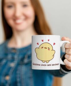 Shop - Üzülme Civciv Seni Seviyor Baskılı Kupa Bardak Mug