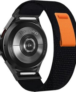 Yeni Nesil Bağlantılı 20mm Travel Kumaş Kordon Samsung Uyumlu Galaxy Watch FE/7/6/5/4 Serisi İçin Rahat Kayış (40mm/44mm) Watch 6/4 Classic (47/43/42mm) ve Watch 5 Pro 45mm Uyumlu