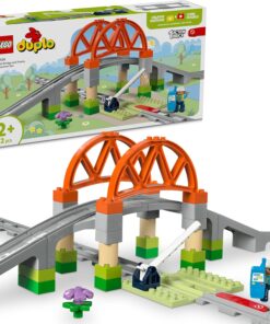 DUPLO Town Tren Köprüsü ve Rayları Ek Seti 10426 – 2 Yaş ve Üzeri Erkek ve Kız Çocuklar İçin İnşa Edilebilir Eğitici Oyuncak Yapım Seti, Hediye Fikri (42 Parça)