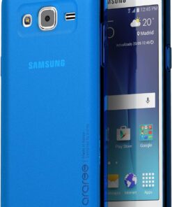 [J] için ultra ince ince şeffaf yumuşak TPU Fall cilt Cover Samsung Galaxy J2 Fall, (2015) Mavi J Cover