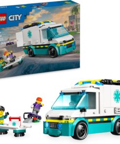 City Acil Yardım Ambulansı 60451 - Model Araç Seven 5 Yaş Üzeri Çocuklar için Yaratıcı Oyuncak Yapım Seti, Doğum Günü Hediyesi (184 Parça)