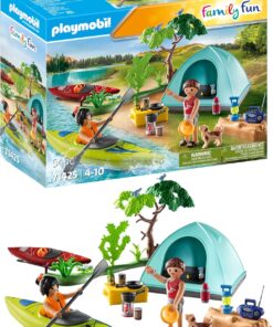 Family Fun 71425 Çadır, Kamp, Kano ve Kamp Ateşi ile Çadır Alanında Heyecan verici Doğa Macerası, Açık Havada Ortak Tatil, 4 Yaşından Büyük Çocuklar İçin Oyuncak
