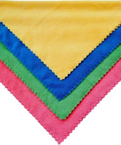 Temizlik Bezi 3'lü Set - 40x40 cm, Kalın ve Yumuşak Doku, Dekoratif Lazer Kesim, Ekstra Emici, Çok Amaçlı Kullanım İçin, Mutfak, Banyo, Araç ve Genel Temizlik İçin Uygun, Yıkanabilir