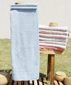 %100 Pamuk Renkli 70x140 Banyo Havlusu MAVİ
