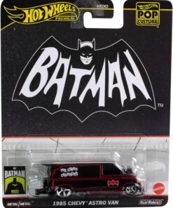 Wheels Batman 1985 CHEVY ASTRO VAN BATMOBILE Cast Model Araba - Ölçek 1:64 - Uzunluk 7 cm Pop Culture HVJ48