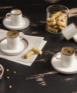 Chopin Bakır 4 Kişilik Kahve Takımı 85cc