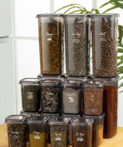 Vienev Beyaz Serigrafi Etiketli 18Li Peggy Kare Erzak Ve Baharat Full Set 6X(1,75) 12X(0,45) Ant