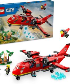 City İtfaiye Kurtarma Uçağı 60413-6 Yaş ve Üzeri Yaratıcı Oyunları Seven Kız ve Erkek Çocukları için 3 Mini Figür İçeren Uçak Acil Durum Aracı Oyun Seti, Doğum Günü Hediyesi Fikri (478 Parça)