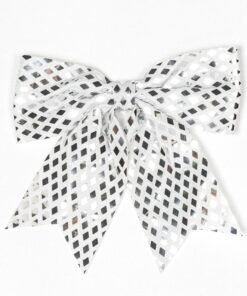 Yılbaşı Süsü Askılı Parlak Pullu Fiyonk Lame 20x20 Cm.