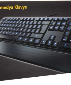 KB-R61 BRIGHT Siyah USB 3 Renk Aydınlatmalı Q Sabit Bilek Destekli Multimedia Klavye